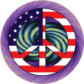 PEACE SIGN: Hippie Movement Peace Flag 11--MAGNET
