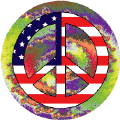 PEACE SIGN: Hippie Movement Peace Flag 12--STICKERS