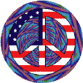 Hippie Movement Peace Flag 2--BUTTON