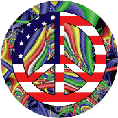 Hippie Stuff Peace Flag 1--POSTER