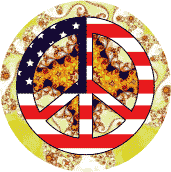 PEACE SIGN: Hippie Stuff Peace Flag 3--STICKERS
