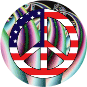 PEACE SIGN: Hippie Stuff Peace Flag 5--KEY CHAIN