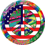 Hippie Tapestry Peace Flag 1--STICKERS