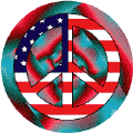 Hippie Tapestry Peace Flag 2--BUTTON