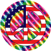 Hippie Tapestry Peace Flag 3--BUMPER STICKER