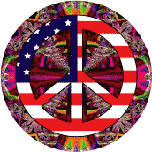 Hippie Tapestry Peace Flag 4--POSTER