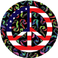 PEACE SIGN: Hippie Tapestry Peace Flag 6--KEY CHAIN