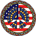 PEACE SIGN: Hippie Tapestry Peace Flag 8 - American Flag STICKERS