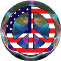 PEACE SIGN: Hippie Tapestry Peace Flag 9 - American Flag POSTER