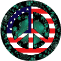 Karmic Space Peace Flag - Patriotic BUTTON