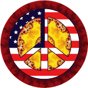Mod Hippie Peace Flag 4--POSTER