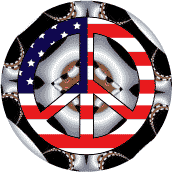 Mod Hippie Peace Flag 6 - American Flag MAGNET