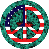 Nature Speaks Peace Flag - Patriotic MAGNET