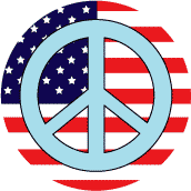 Peace Flag 3 - Patriotic BUMPER STICKER