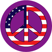 PEACE SIGN: Peace Flag 8 - Patriotic STICKERS