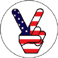 Peace Hand Peace Flag 1 - Patriotic STICKERS