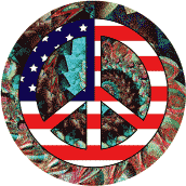 Peace Reborn Mosaic Peace Flag - Patriotic MAGNET