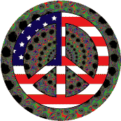 Vintage Hippie Peace Flag 1--STICKERS