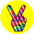 1960s Hippie Peace Hand 3--STICKERS