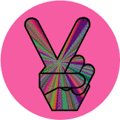 1960s Hippie Peace Hand 4--STICKERS