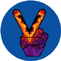 Funky Art Peace Hand 12--BUTTON