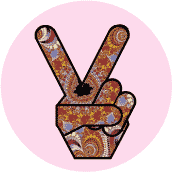 Funky Art Peace Hand 8--POSTER