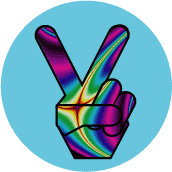 Funky Peace Hand 11--STICKERS