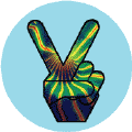 Funky Peace Hand 13--BUTTON