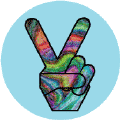 Funky Peace Hand 15--STICKERS