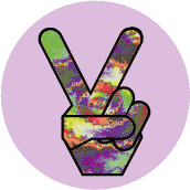 Funky Peace Hand 17--KEY CHAIN