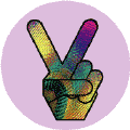 Funky Peace Hand 20--BUTTON