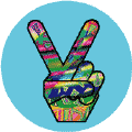 Funky Peace Hand 22--STICKERS