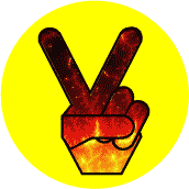 Funky Peace Hand 27--POSTER