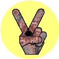 PEACE SIGN: Funky Peace Hand 31--BUTTON