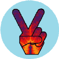 PEACE SIGN: Funky Peace Hand 34--STICKERS