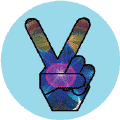 Funky Peace Hand 3--KEY CHAIN