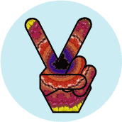 Tie Dye Peace Hand 1--BUMPER STICKER