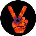 PEACE SIGN: Tie Dye Peace Hand 11--BUMPER STICKER
