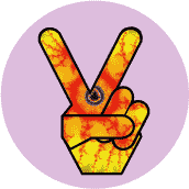 Tie Dye Peace Hand 2--BUMPER STICKER