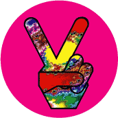 Tie Dye Peace Hand 4--POSTER