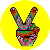 Tie Dye Peace Hand 5--BUMPER STICKER