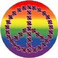 PEACE SYMBOL: Male Gender Symbols Rainbow background--POSTER
