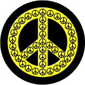 PEACE SYMBOL: Peace Sign Peace Sign Yellow--BUMPER STICKER