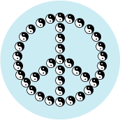 PEACE SYMBOL: Yin Yang Symbol--BUMPER STICKER