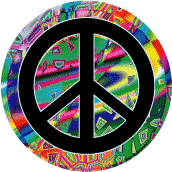 PEACE SIGN: A Truly Radical Design--BUTTON