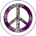 PEACE SIGN: Amethyst--BUTTON