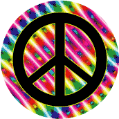 Black Light Party 7--Psychedelic 60s PEACE SIGN STICKERS