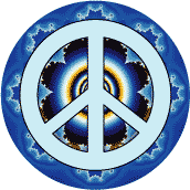 PEACE SIGN: Blue Ice--STICKERS