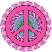 PEACE SIGN: End Sexism--BUTTON