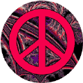 PEACE SIGN: Fire Agate--BUTTON